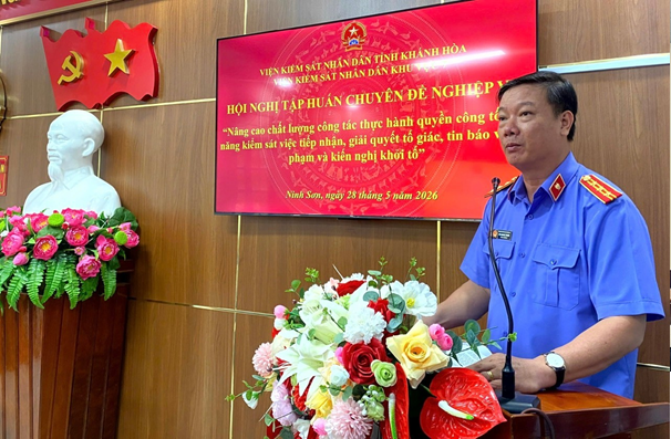 Viện kiểm sát nhân dân khu vực 7 - khánh hòa tổ chức hội nghị tập huấn chuyên đề nghiệp vụ