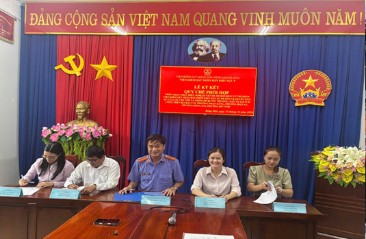 VIỆN KSND KHU VỰC 5 – KHÁNH HÒA KÝ KẾT QUY CHẾ PHỐI HỢP THỰC HIỆN NGHỊ QUYẾT SỐ 205/2025/QH15