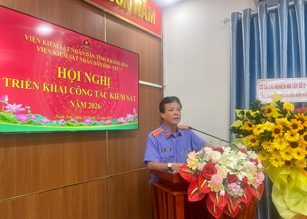 Viện kiểm sát nhân dân khu vực 7 - Khánh Hòa tổ chức Hội nghị triển khai công tác kiểm sát năm 2026