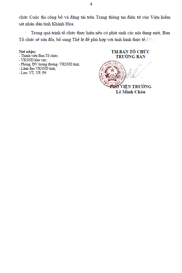 Thể lệ cuộc thi 