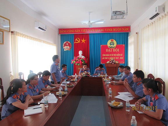 Công đoàn cơ sở VKSND huyện Cam Lâm tổ chức Đại hội Công đoàn cơ sở nhiệm kỳ 2017 - 2022