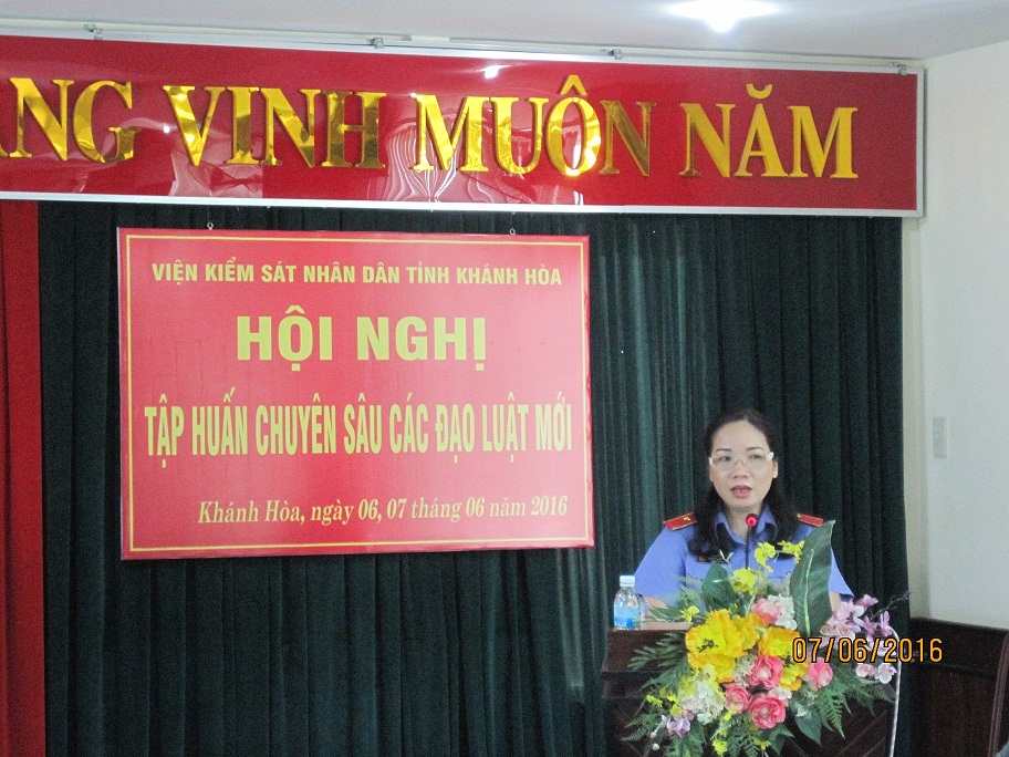 Viện kiểm sát nhân dân tỉnh Khánh Hòa tổ chức Hội nghị trực tuyến tập huấn các Đạo luật