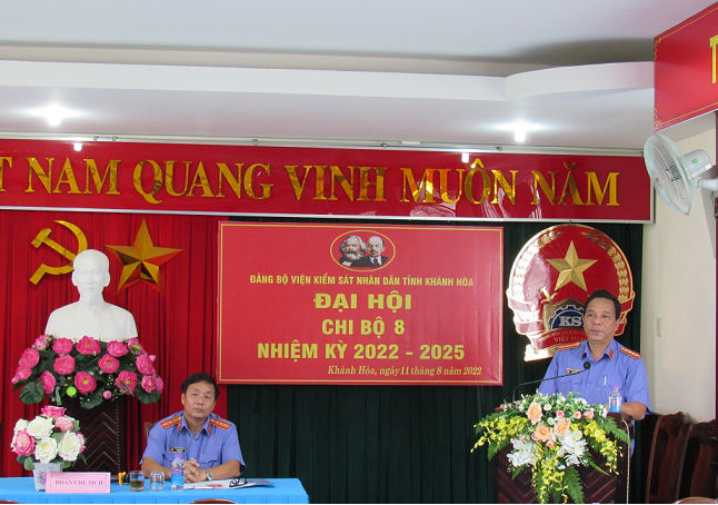 Chi bộ 8 Đảng bộ Viện kiểm sát nhân dân tỉnh Khánh Hòa tổ chức Đại hội Chi bộ nhiệm kì 2022 – 2025