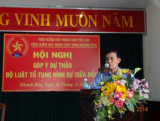 VKSND tỉnh Khánh Hòa tổ chức Hội nghị liên ngành góp ý dự thảo bộ luật tố tụng hình sự (sửa đổi)