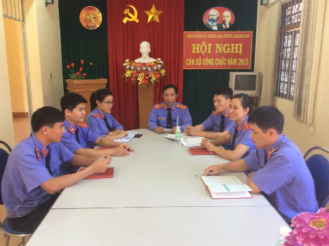 Viện kiểm sát nhân dân huyện Khánh Sơn tổ chức Hội nghị cán bộ, công chức năm 2015