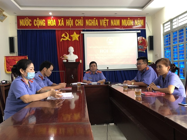 Viện kiểm sát nhân dân huyện Khánh Vĩnh tổ chức hội nghị triển khai công tác năm 2021
