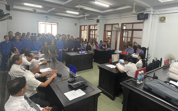 PHIÊN TÒA XÉT XỬ VỤ ÁN TRỌNG ĐIỂM ĐÔNG ĐỐI TƯỢNG TẠI TÒA ÁN NHÂN DÂN KHU VỰC 1