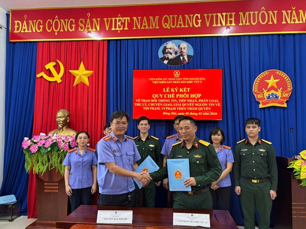 Viện kiểm sát khu vực 5 ký kết Quy chế phối hợp với Viện kiểm sát quân sự khu vực 53 trong công tác tiếp nhận, giải quyết nguồn tin về tội phạm