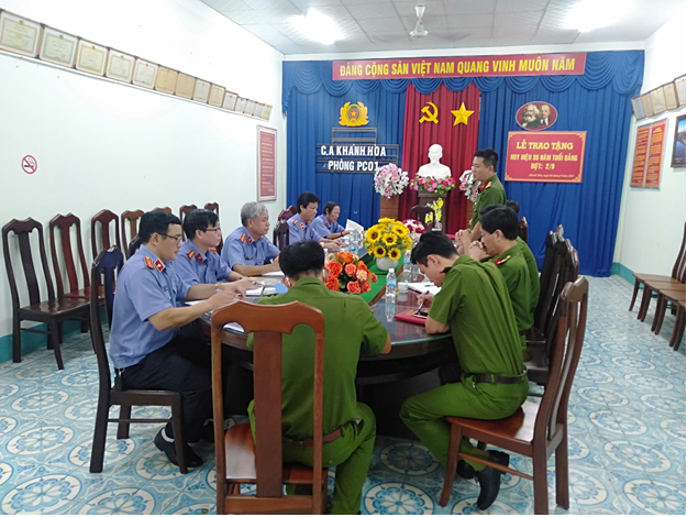Trực tiếp kiểm sát công tác giải quyết khiếu nại, tố cáo trong hoạt động tư pháp tại Cơ quan Cảnh sát Điều tra - Công an tỉnh Khánh Hòa năm 2021
