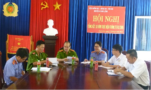 VKSND huyện Cam Lâm chủ trì tổ chức Hội nghị tổng kết 10 năm thực hiện TTLT 01/2005 về thống kê hình sự, thống kê tội phạm