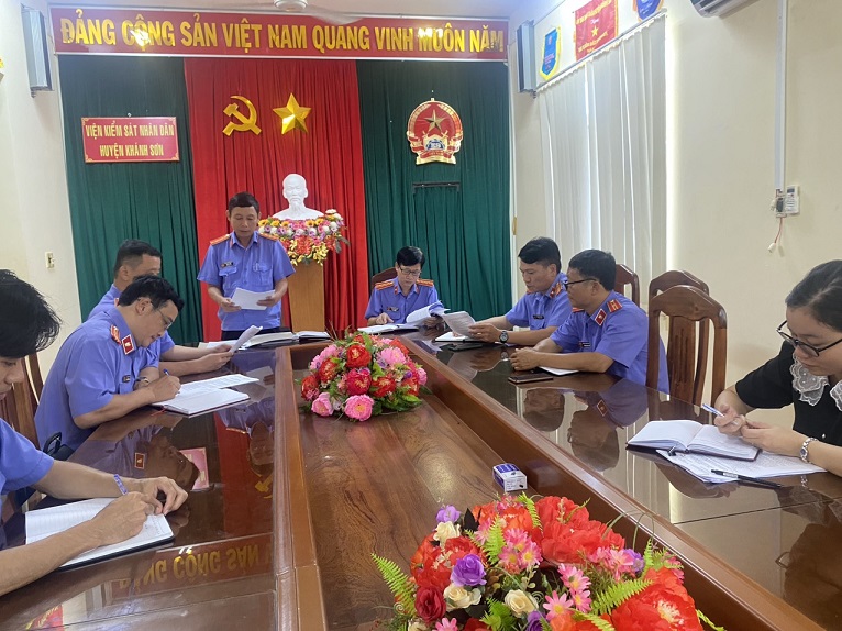 Công bố quyết định thanh tra tại Viện kiểm sát nhân dân huyện Khánh Sơn