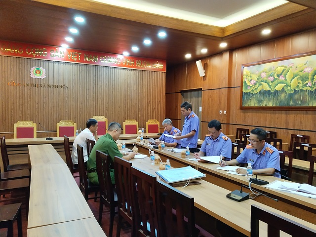 Viện kiểm sát nhân dân tỉnh trực tiếp kiểm sát công tác giải quyết khiếu nại, tố cáo trong hoạt động tư pháp tại Cơ quan Cảnh sát đều tra Công an thị xã Ninh Hòa