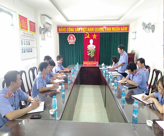 Kiểm tra việc thực hiện Kết luận thanh tra hoạt động nghiệp vụ năm 2020 tại Viện kiểm sát nhân dân thành phố Cam Ranh