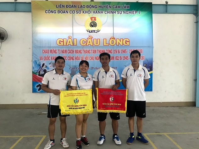 Công đoàn Viện kiểm sát huyện Cam Lâm tham gia giải cầu lông công đoàn Khối hành chính sự nghiệp I năm 2018