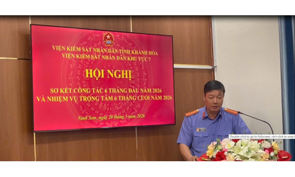 VIỆN KSND KHU VỰC 7 SƠ KẾT CÔNG TÁC 6 THÁNG ĐẦU NĂM 2026: ĐOÀN KẾT, ĐỔI MỚI, TRÁCH NHIỆM, KỶ CƯƠNG, NÂNG CAO CHẤT LƯỢNG THỰC HÀNH QUYỀN CÔNG TỐ VÀ KIỂM SÁT HOẠT ĐỘNG TƯ PHÁP